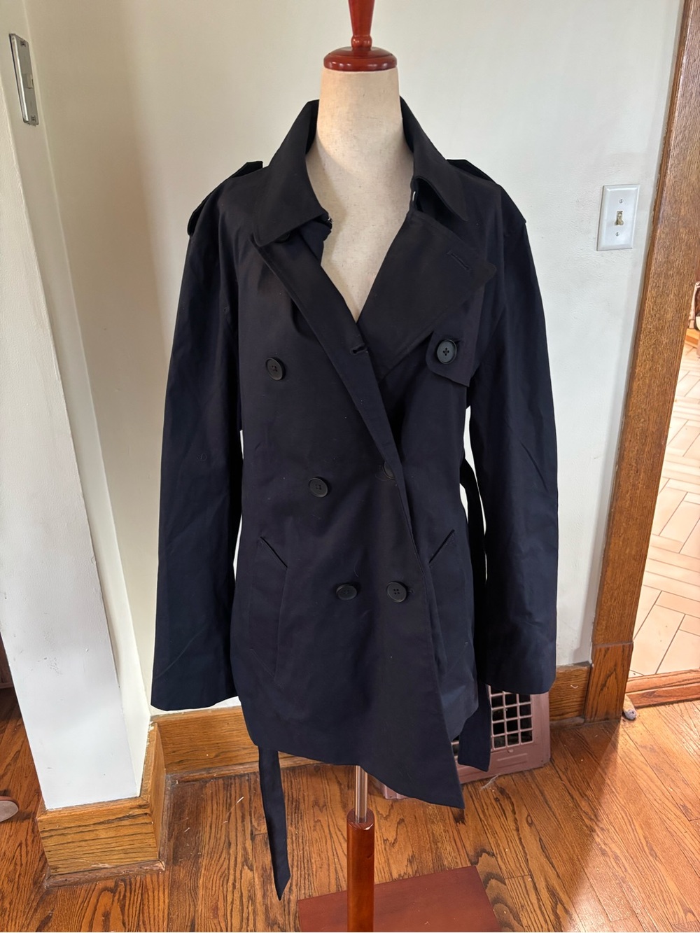 Quince Comfort Stretch Short Trench Coat NWT - Picture 4 of 9
